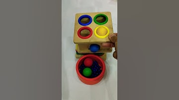 Smashing Wooden balls sorting ASMR #shorts