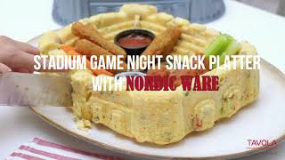 stadium savory cake snack platter for game night