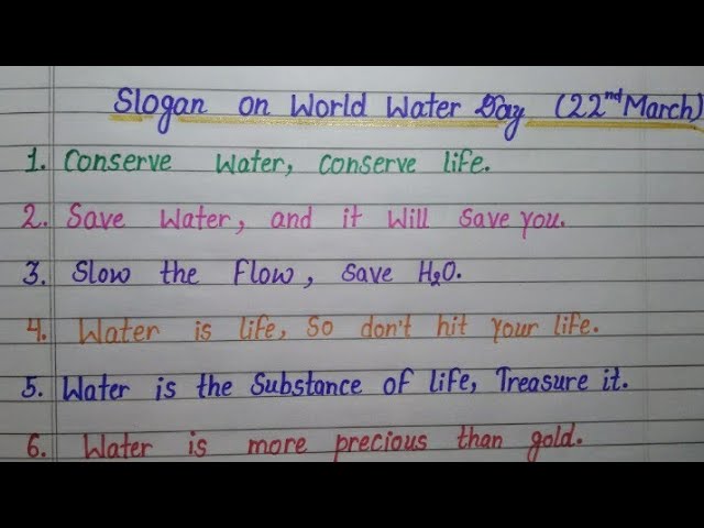 water conservation slogans