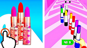 Lipstick Stack Runner - Make Love Lipstick Stack Girl Run - All Levels iOS Android GamePlay #13