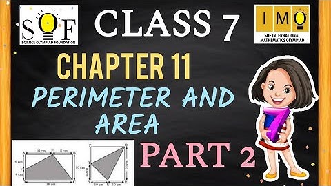 Class 7 IMO | Chapter 11 : Part 2 | Perimeter and Area | Maths Olympiad for class 7 | Q. no.14 to 20