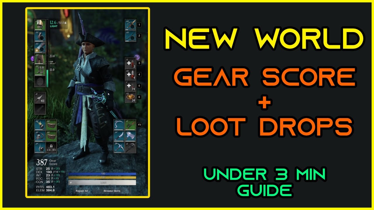 New World Gear Score + Loot Drops in under 3 Mins YouTube