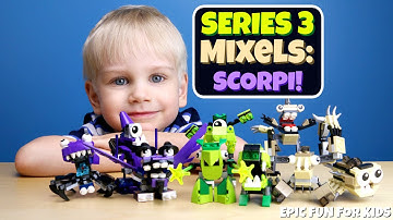 LEGO Mixels Series 3: SCORPI Time Lapse Build with Stop Motion Nixel Attack!