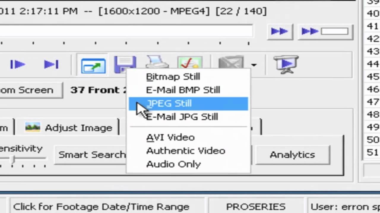 Exporting Video Files in VIGIL