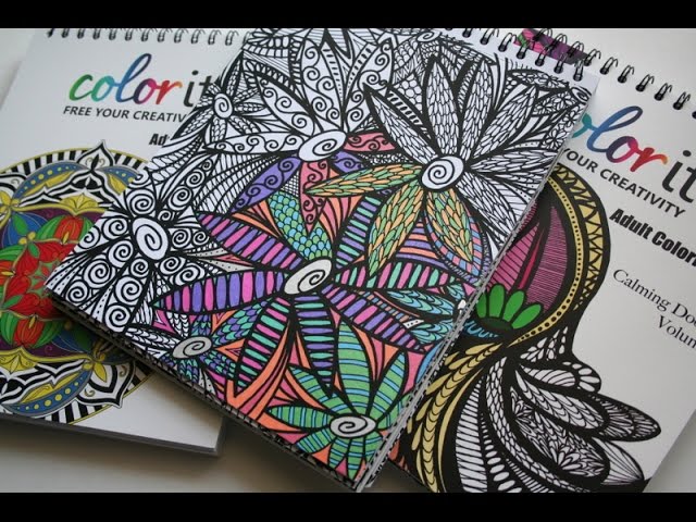 Coloring with Watercolor in Adult Coloring Books 