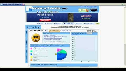 NotaryTools.net Accounting section Overview