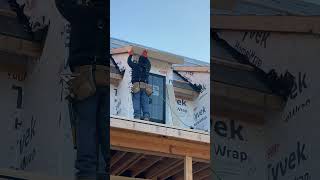 Installing fascia board on dormer #workerlife