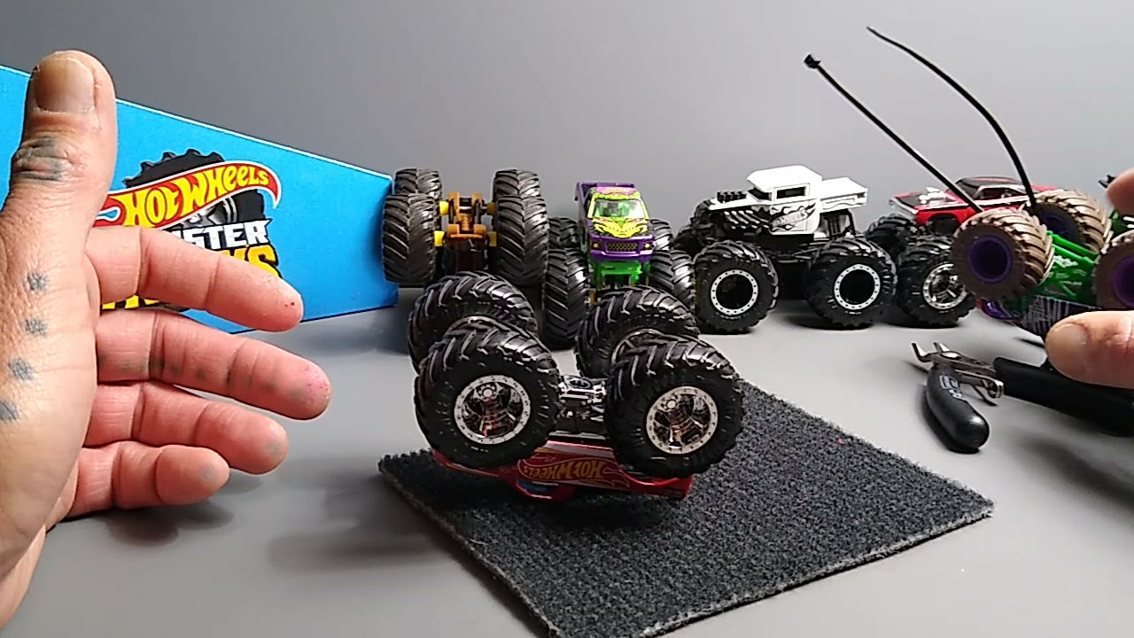 Hot Wheels Monster Trucks/Modify, How They Long Track Turn, & Zip Tie Placement