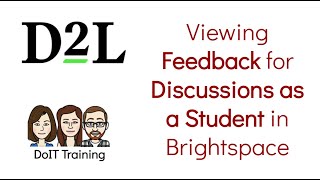 Brightspace Viewing Discussion Feedback as a Student