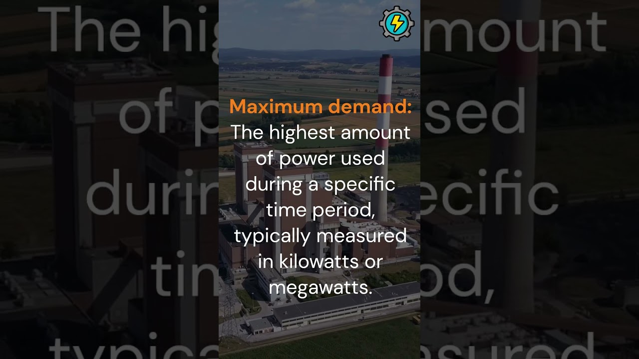 Define: Average demand Maximum demand Demand factor Load factor 