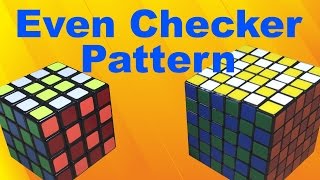 Advanced Even Layer Rubiks Cube Checker Pattern