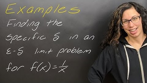 Examples: Epsilon-Delta Proofs, Finding the Specific Delta with f(x)=1/x