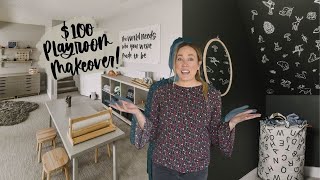 Budget Playroom Makeover | $100 DIY Room Transformation!