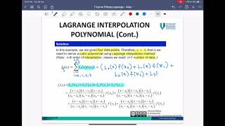 Lagrange Interpolation Polynomial