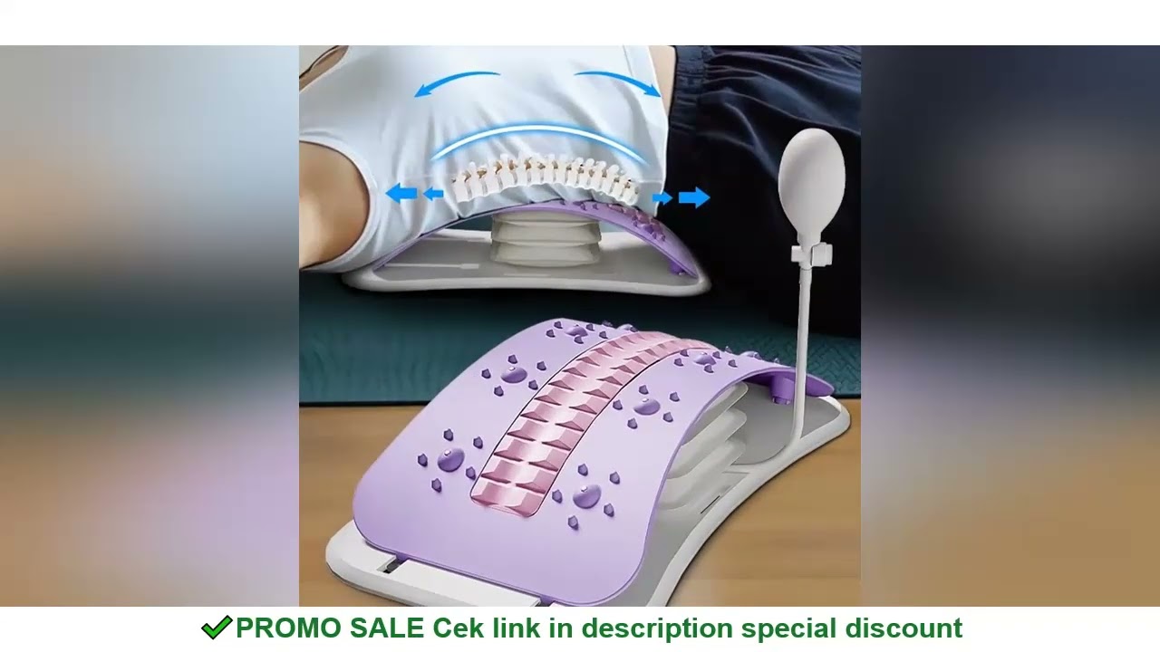 Foreverlily Adjustable Back Massager Airbag Waist Neck Support Massage Lumbar Cervical Muscle Relax