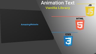 How To Create A Animation Text Using Html-Css Javascriptvanilla Library.