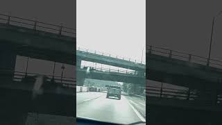 Driving on New York State Highway 390 on concrete maintenance road and normal road in Rochester ASMR