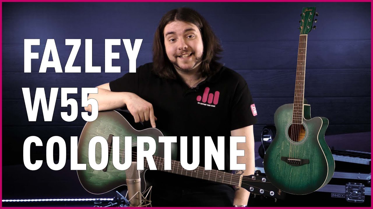 Fazley W55 ColourTune Guitare Folk Acoustique Impression  Bax Music FR