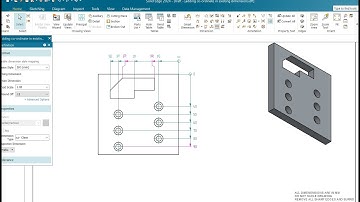 Solid Edge Tutorial | How to Add Dimension to Existing Coordinate Dimensions group