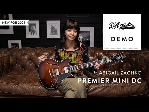 D'Angelico Premier Mini DC Stop Bar Dark Iced Tea Burst