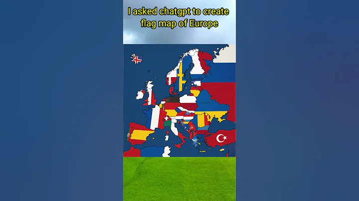 I asked chatgpt to create flag map of Europe #geography #map #ai #shorts #europe