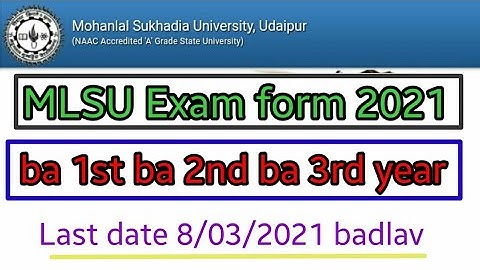 mlsu exam form 2021 | mlsu examination 2021 |mlsu exam form | #mlsuexamform
