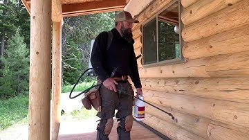 How to prepare a log home for stain