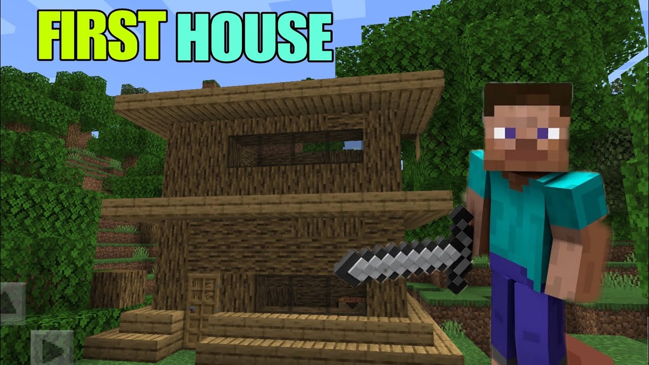 Minecraft , But I Made My First House - YouTube