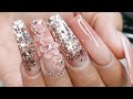 HOW TO OMBRÉ NAILS STEP BY STEP/ ROSEGOLD AND 2 TONE 3D FLOWERS