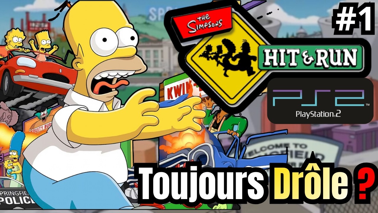 Jeu The Simpsons Hit & Run Sur Sony PlayStation 2 - Manuel Inclus, PAL, Bon état
