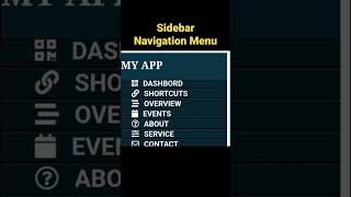 Sidebar Navigation Menu In html css #sidebar #navbar #navigationmenu #shorts #shortsvideo #coding screenshot 5