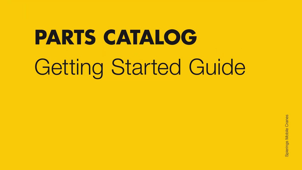 Parts Catalog Getting started guide YouTube