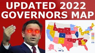 Updated 2022 Governors Map Prediction (July 2022)