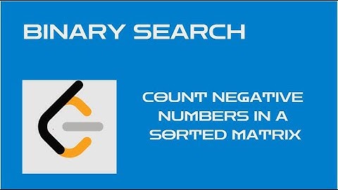 count negative numbers in a sorted matrix