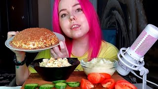 картинка: ответы на вопросы/домашний мукбанг/mukbang