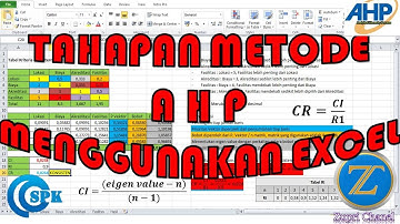 Tahapan Metode AHP Menggunakan Microsoft Excel pada SPK