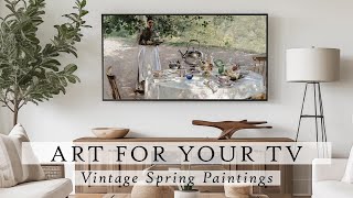 Vintage Spring Paintings Art For Your TV | Vintage Art Slideshow For Your TV | TV Art | 4K | 3.5 Hrs