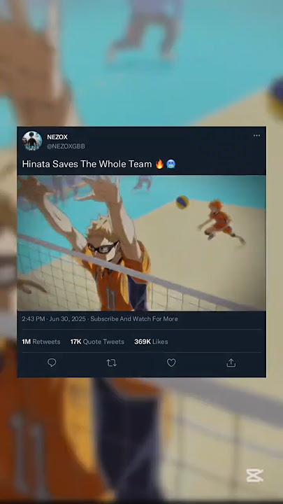 Hinata Saves The Whole Team 🔥🥶 #shortsvideo #haikyuu #hinata #shoyo #kageyama