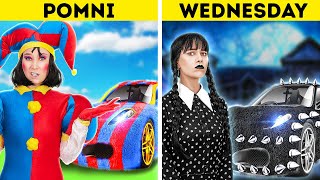 POMNI VS WEDNESDAY – EKSTREMALNA METAMORFOZA POKOJU 🌈💖 Robótki ręczne i dekoracje od 123 GO!