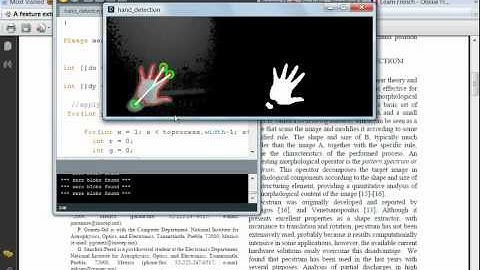 Hand detection with a webcam , Processing and Blobscanner library