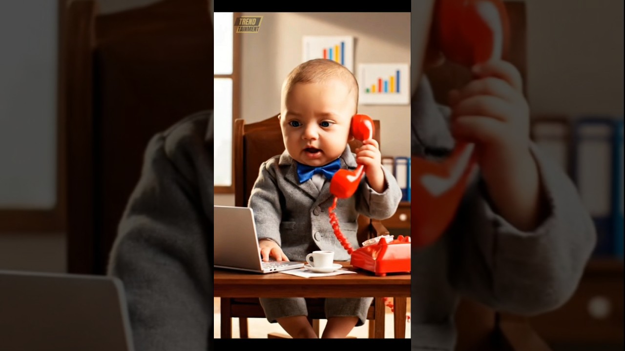 “Baby Boss in Office | Mini CEO Life 😎👶Cute Baby Shorts Funny Baby Video 