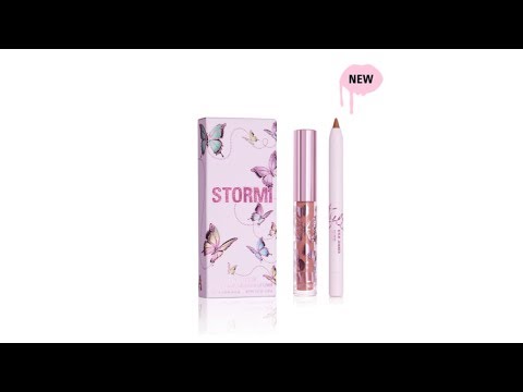 Kylie Cosmetics Stormi Mini Matte Lip Kit Stormi Lipstick Unboxing Swatches 