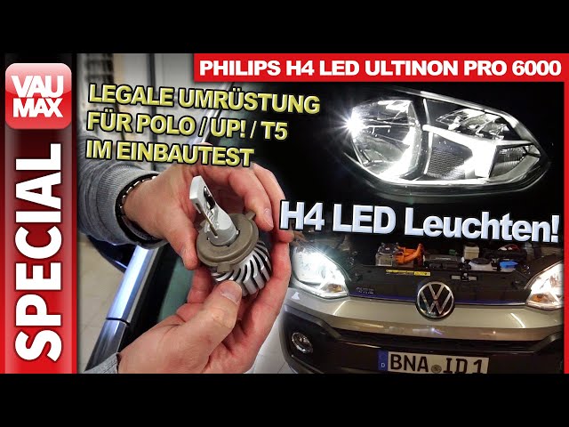 Legale H4-LED-Umrüst-Lampen im Test & Einbau - Philips H4-LED