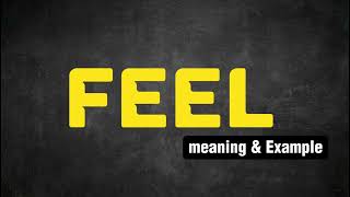 What Does FEEL  Means || Meanings And Definitions in ENGLISH