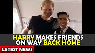 Harry Makes Friends On Way Home TO USA / Meghan and Harry Latest News