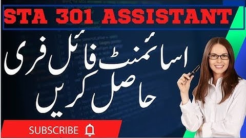 #Sta301AssignmentSolution 2022#Get free assignment file#How to gaingood marks incopypasteAssignment