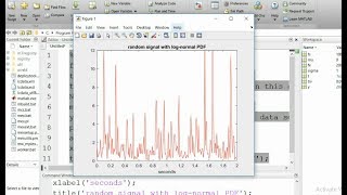 Random Signal with Log Normal PDF using Matlab