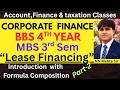 Lease Financing II Corporate Finance II BBS 4th Year II MBS 3rd Sem II Finance #business #tu