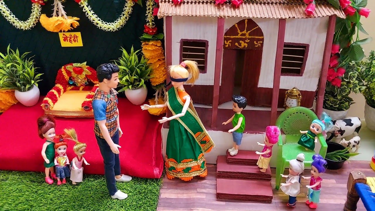 Dilli Wali Barbie Epi-252/Barbie Doll All Day Routine In Indian Village/Barbie Doll Bedtime Story