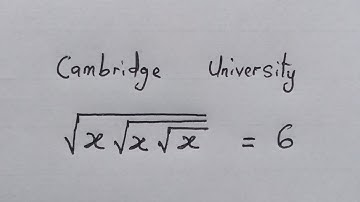 Cambridge University 🎓 Entrance Exam | Can you solve ?
